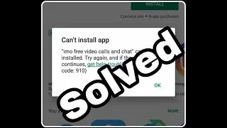 Playstore error- 910 Fixed | App Not Installed Problem Solved | It works