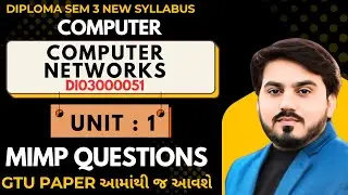 COMPUTER NETWORKS (CN) MIMP QUESTION FOR GTU EXAM || DIPLOMA SEM 3 COMPUTER MIMP || NEW SYLLABUS