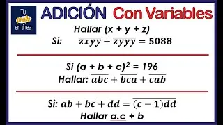 ADICIÓN: Hallar Variables