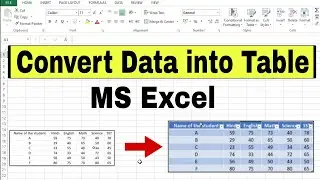 How to Convert Data into Table in Hindi | MS Excel | Anjali Bhardwaj|