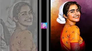 PicsArt Digital oil painting photo editing tutorial || PicsArt viral effect Photo editing new styel