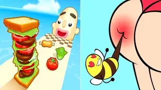 Help Me Tricky Puzzle vs Sandwich Runner - Satisfying ASMR Gameplay Max Level