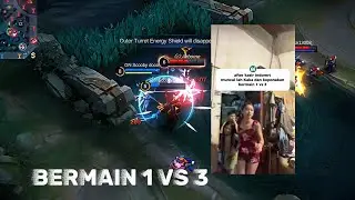 1 vs 3 sama keponakan viral tiktok link videy || game play mlbb