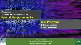 JAVA PROGRAM TO DISPLAY MESSAGE | JAVA PROGRAM TO DEMONSTRATE CLASS AND OBJECT