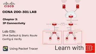 CCNA 200-301 Lab | Chapter 3 IP Connectivity | Lab 026 IPv4 Default & Static Route Config & Verify
