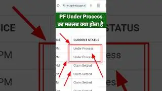 What is the meaning of PF Claim Under Process 