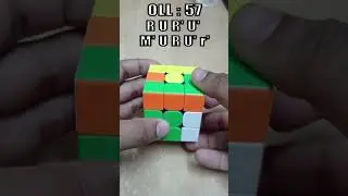 OLL TUTORIAL | OLL 57 -H shape  = R U R' U' M' U R U' r'