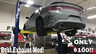 2017 Charger ScatPack Mid Muffler Delete! Cheap Mod!!