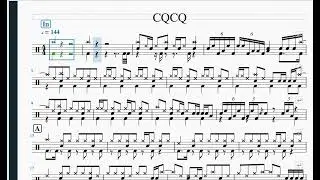 【譜面】 CQCQ / 神様、僕は気づいてしまった ドラム楽譜
