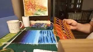 Making a Moon Sea Picture with Oil Pastels - Aydın ve Sanat