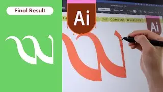 Drawing Vector Script Letters in Adobe Illustrator Wacom Cintiq Pro 24 | Lettering Creative Process