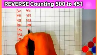 Reverse counting 500 to 451। reverse counting। 500 to 451 reverse counting।