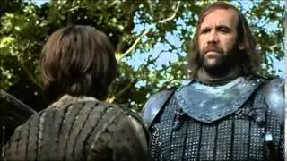 Arya and the Hound meet a traveller