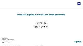 Tutorial 12 - What are Lists in Python?