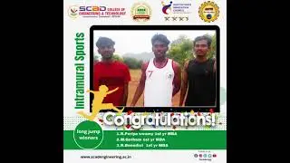 long jump winners | R.Periya swamy 1st yr MBA | M.Gotham 1st yr MBA | R.Benedict  1st yr MBA |