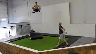 Triple Kaboom Progression Video - Trampoline Tricks