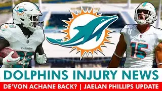 Dolphins Injury News Ft. De’Von Achane, Jaelan Phillips, Rob Hunt + Mike McDaniel Coach Of The Year?