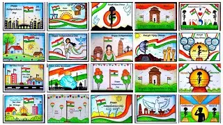 Independence Day Drawing easy | Happy Independence Day Poster drawing | 15 August Special Drawing