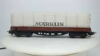 Vintage Märklin H0 4517 DB Planewagen Tarpaulin Trolley Covered Wagon.