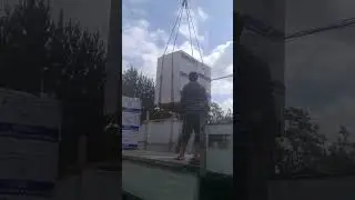 Газобетонные блоки. Выгрузка #кирпич -#газобетон #газоблок