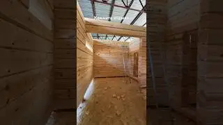 Баня из лафета. Рубим сруб