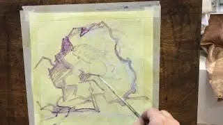 Study of a tree in the alla prima technique