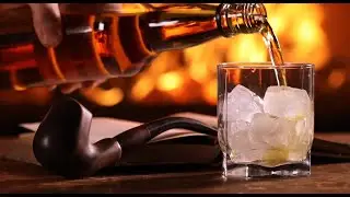 🔥Şömine Ateşi🔥Ateş Sesi🔥Viski🔥Pipo
