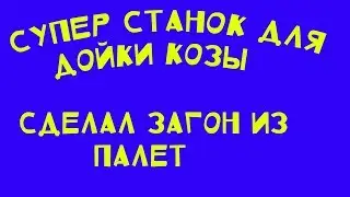 Станок для дойки козы.Загон для коз