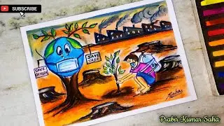 Save Trees Save Oxygen || Save World Poster Drawing || Save Oxygen Drawing step by step || Save Tree