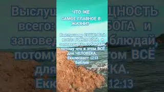 САМОЕ ГЛАВНОЕ В ЖИЗНИ 🙏СУЩНОСТЬ ВСЕГО✝️🙏