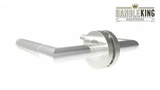 Stainless Steel Interior Door Handles on Rose with Duo Finish - Handle King