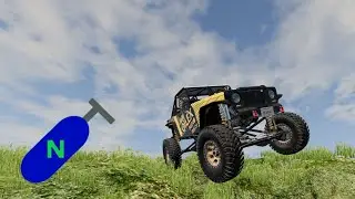 Testing my new steering wheel on a rock crawl! BeamNG drive
