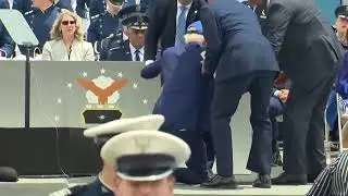 Biden Takes Hard Fall at Air Force Academy Graduation