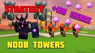 SOLO NOOB TOWERS +80 Gems HARDCORE Strategy - Roblox Tower Defense Simulator