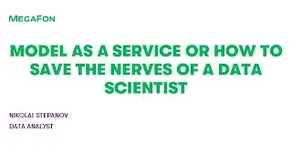 Степанов Николай | Модель как сервис или как сохранить нервную систему Data Scientist'а