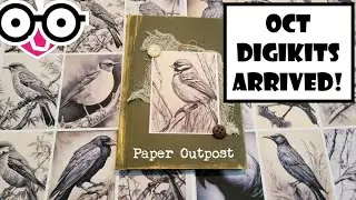 EASY PAPER FOLDER! OCTOBER DIGIKITS ARRIVED! Junk Journal FUN! Christmas/ The Paper Outpost! :)