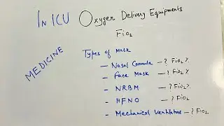 Types of Oxygen delivery equipments// Fio2  % with Nasal Canulla / Face mask / NRBM & Pulse Oxymeter
