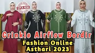 Fashion Women's Online Asthari • Crinkle Airflow Bordir Mewah 2023 #busanamuslimbranded #gamissyari