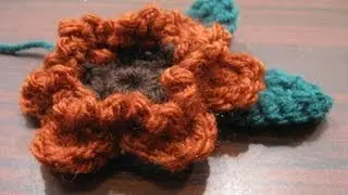 Petite Little Flower with Leaves - Crochet Tutorial