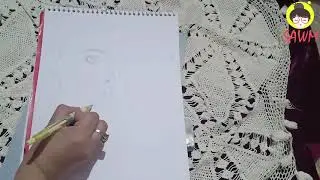 How to draw a girl/ Easy way to draw a girl for beginners/ How to draw half face girl
