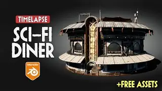 Sci-Fi Diner | Blender Modeling Timelapse
