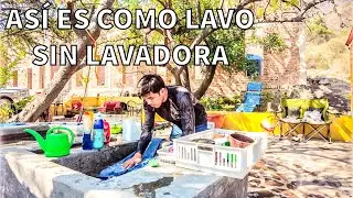 Así es como se lava sin lavadora muy difícil! Mi mamá así lavo muchos años. ￼