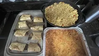 Sunday Dinner: Steak Wraps, Broccoli Casserole, Fried Rice!