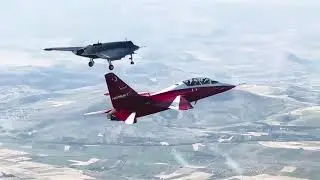 ANKA III, HÜRJET ile kol uçuşu yaptı. #hurjet #anka3 #türkiye #aviation