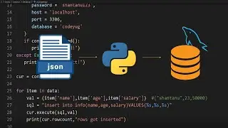 Insert JSON Data Into MySQL Table |  Python MySQL Tutorial Codeyug