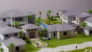 Luxury Villa with Swimming Pool - Scale Model - Miniature House