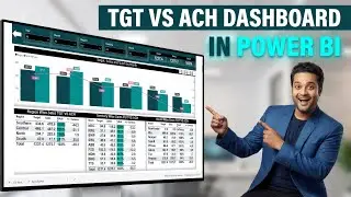 Target Vs Actual Sales Dashboard in Power BI | DAX | Data Modelling