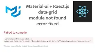Maretial UI Data-Grid module not found compilation error | React & Materal-ui |
