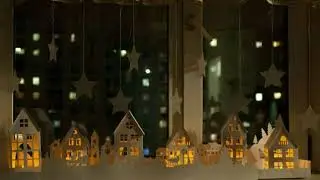 Оформление окон к новому году.