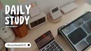day 3 | study with me 🧸 | taking exams 📝 | daily study with reyn ☔ | 30 sec study timelapse 🕗